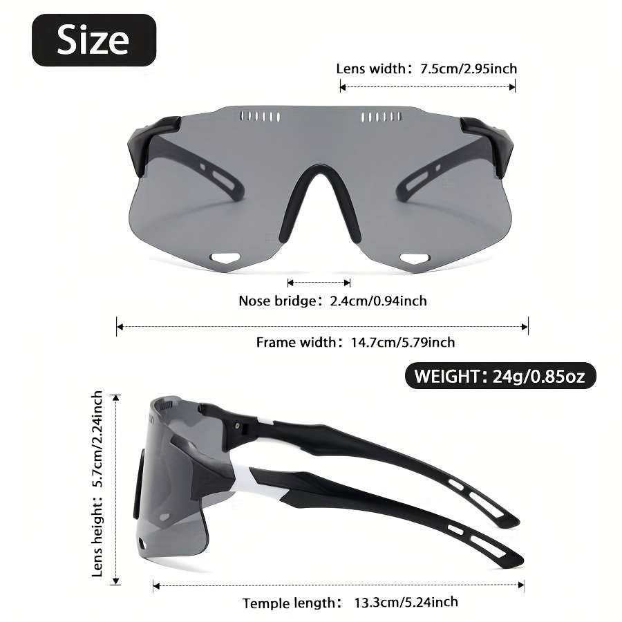 Cycling Glasses Color Black Framed Red Lens