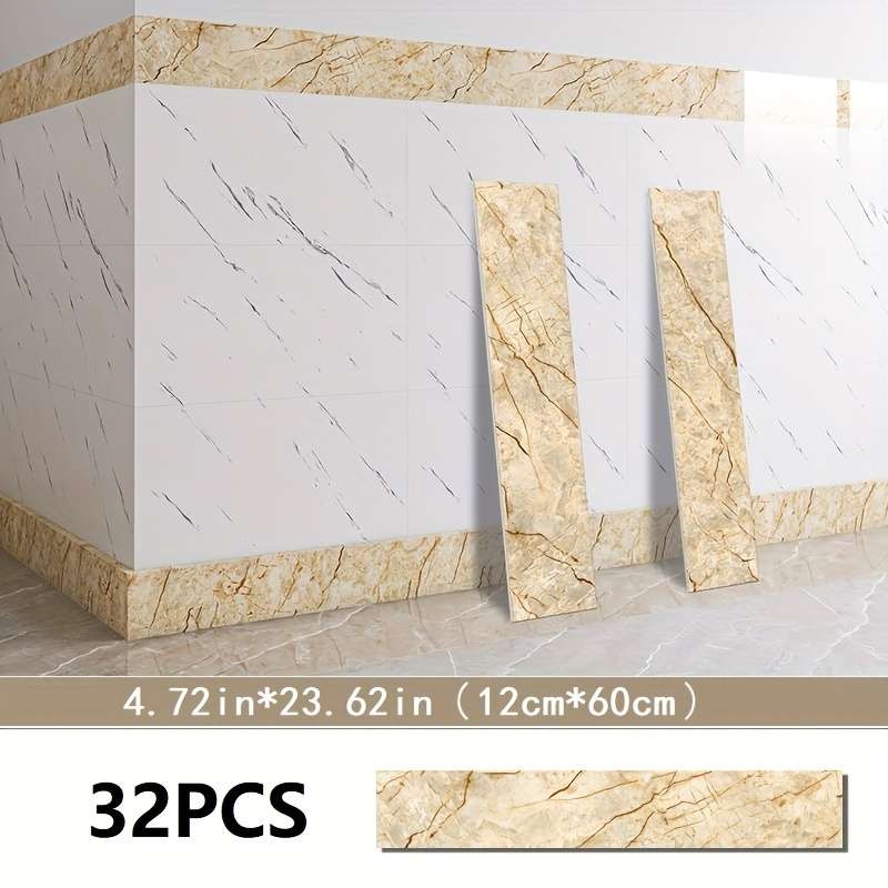 Skirting Board Gray Base Stone Pattern Size 4.72In*23.62In12Cm*60Cm