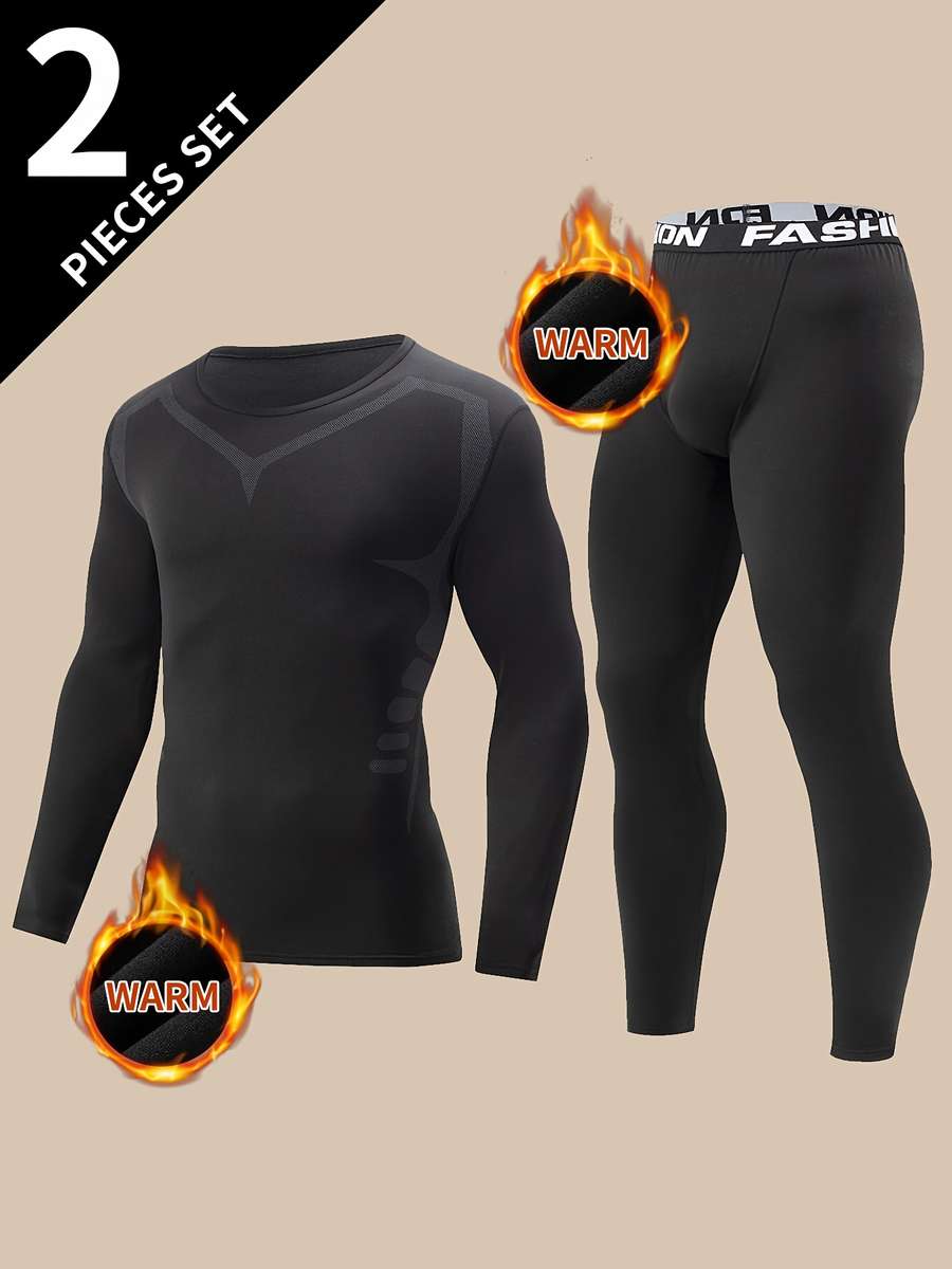 Thermal Underwear Color Black Bat Warm Set Sizem