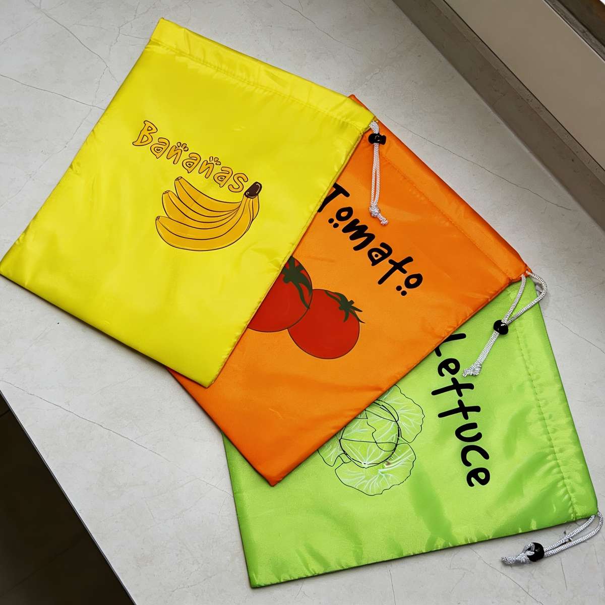 Food Storage Bags Quantity 5Pcs 3Bananastomatolettuce