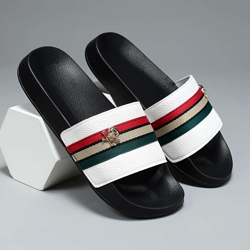Men Slippers Summer Style White Size Uk 7