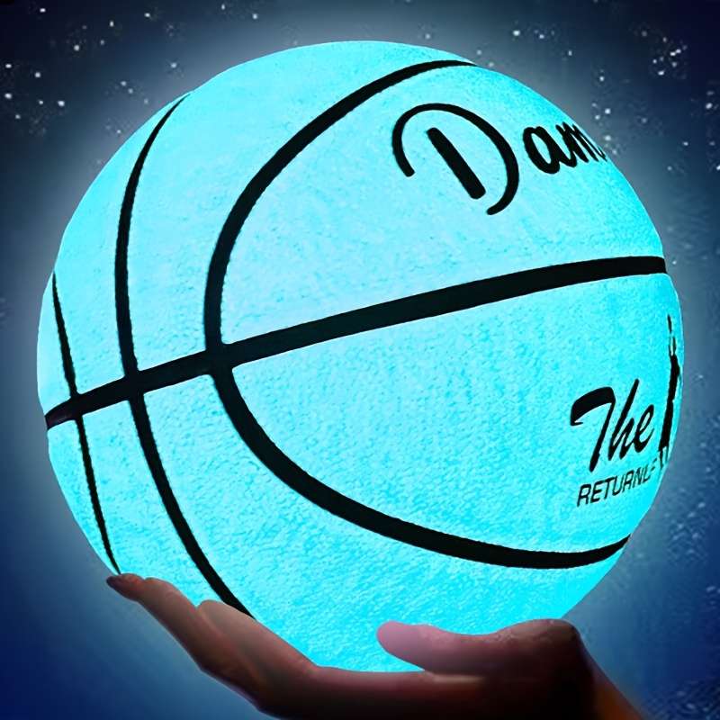 Basketball Color White Ball Blue Luminous Modelno 5