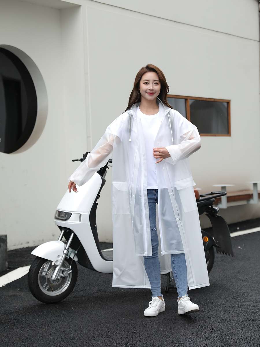 Raincoat White Size Asian L