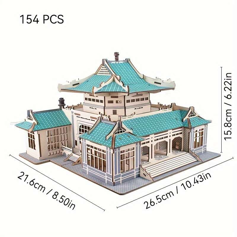 Building Toy Architectural Model Toy Set Style Wuhan University