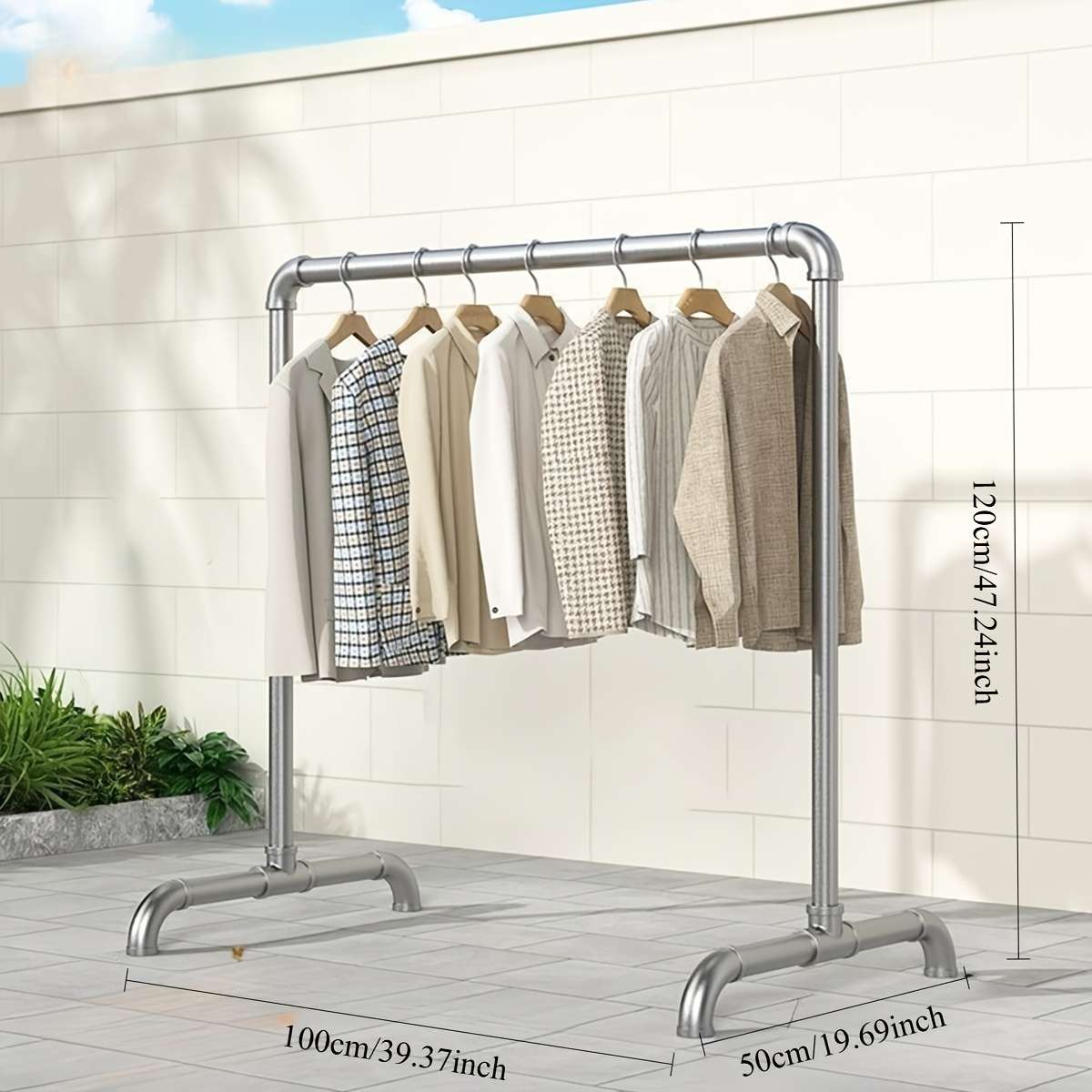 Clothes Rack Metal Coat Hanger Size 1 Meter In Length And 1.2 Meters In Height
