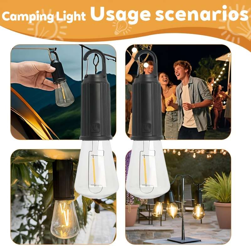 Solar Emergency Lights Color 2Pcs Solar Camping Lamp