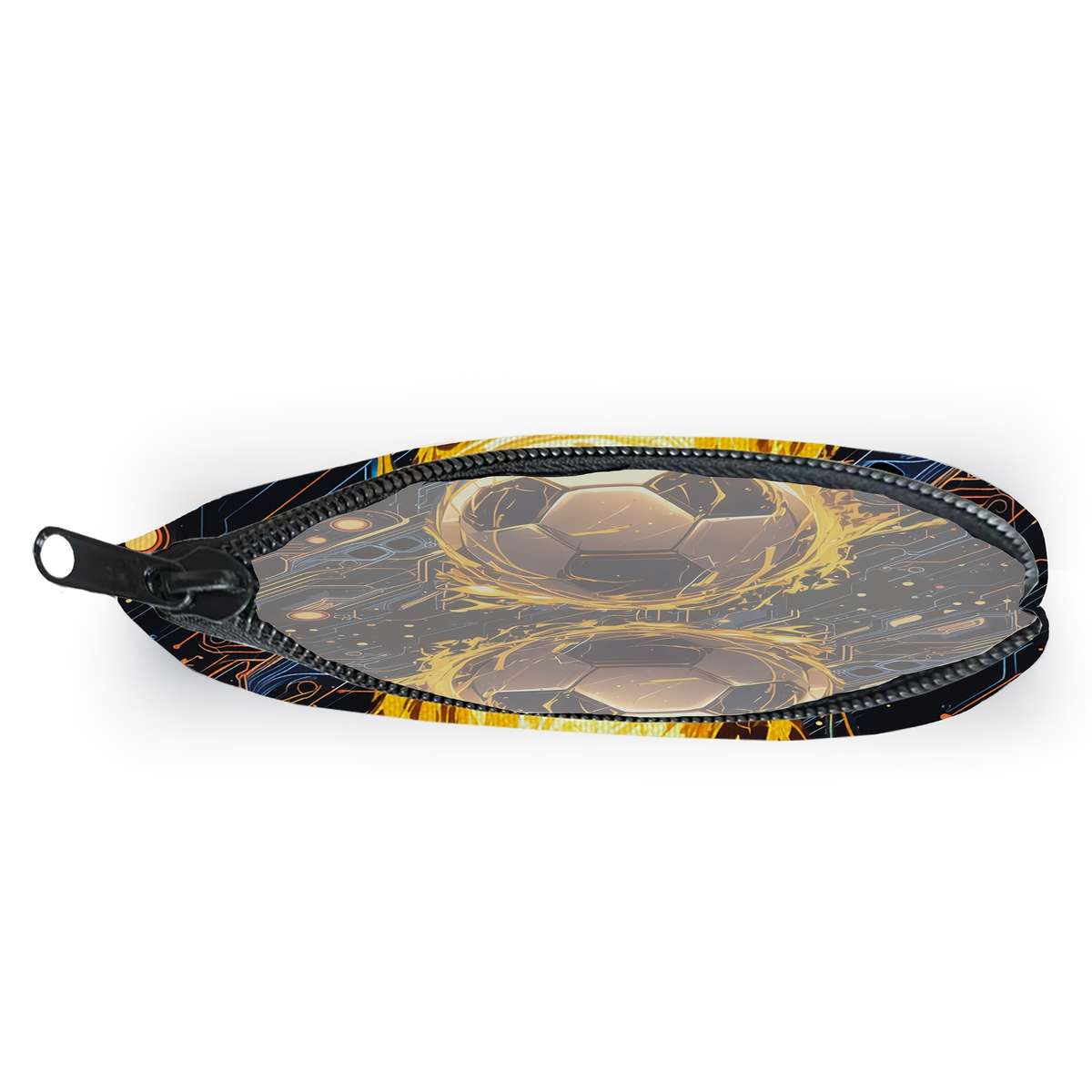 Soccer Ball Pattern Coin Purse Casual Polyester Zipper Wallet With Polyester Lining And Zip P