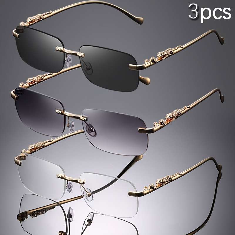 Mens Glasses Color Black Gray  Add  Blue  Add  Transparent White Quantity 3 Pairs Per Box