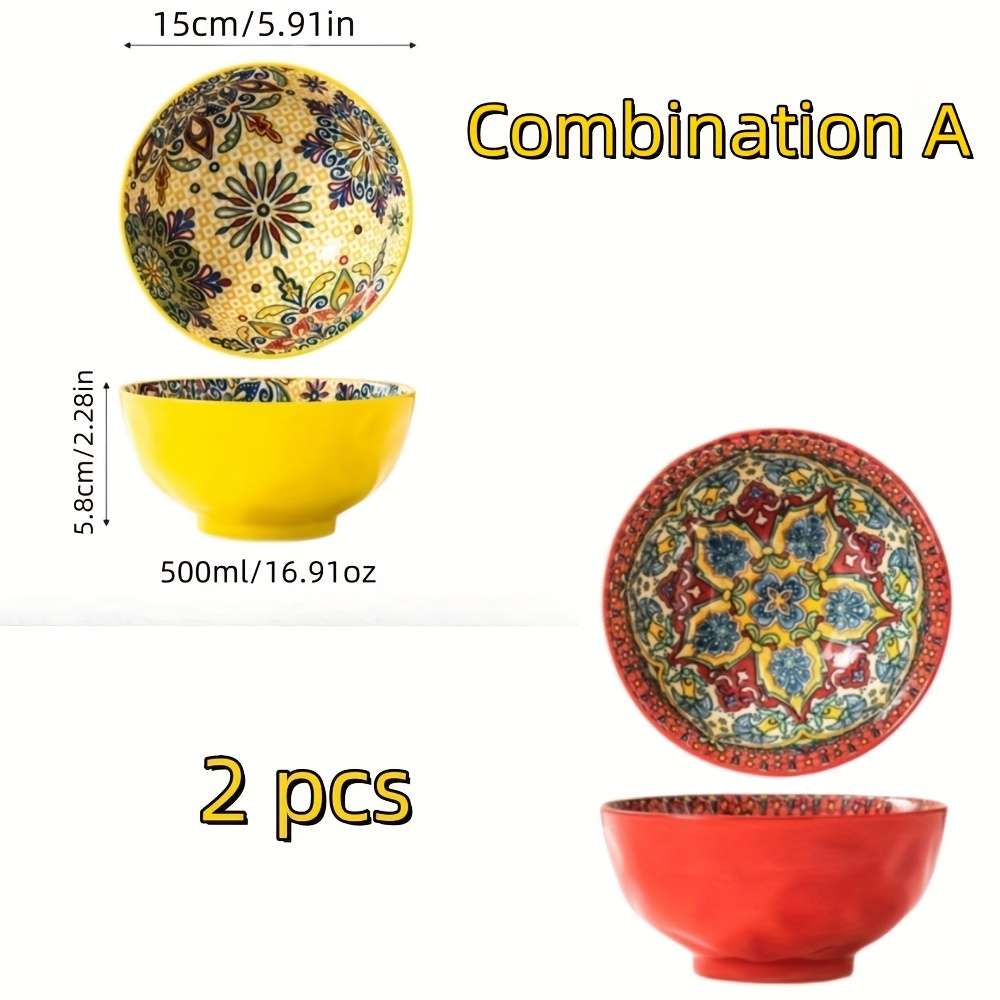 Bowl Color 1Set Of 2Pcs 11.43Cm Combination A