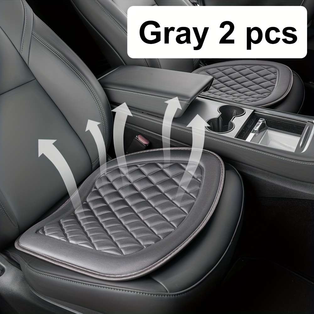 Car Seat Cushion Gray 2Pcs Pack