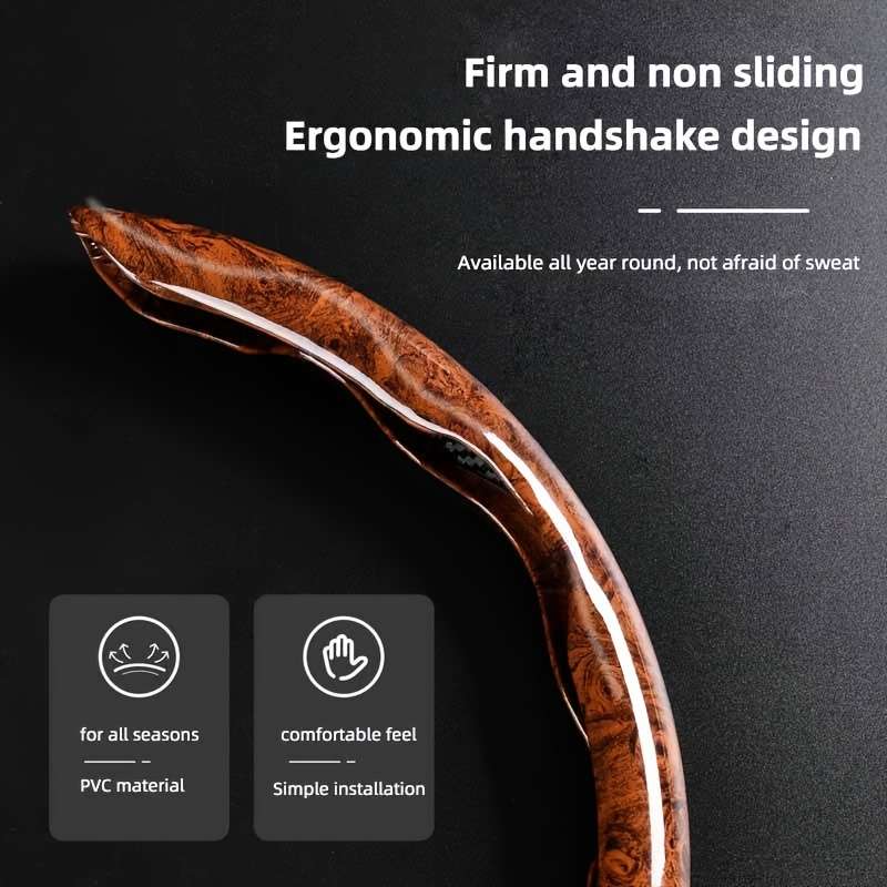 Car Steering Wheel Cover Maple Gray (1 Pair)