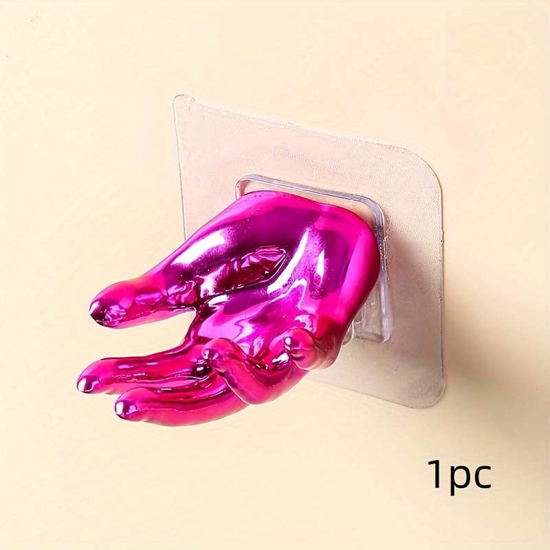 Creative Five Finger Adhesive Pegs For The Bedroom Living color Blue 1pc