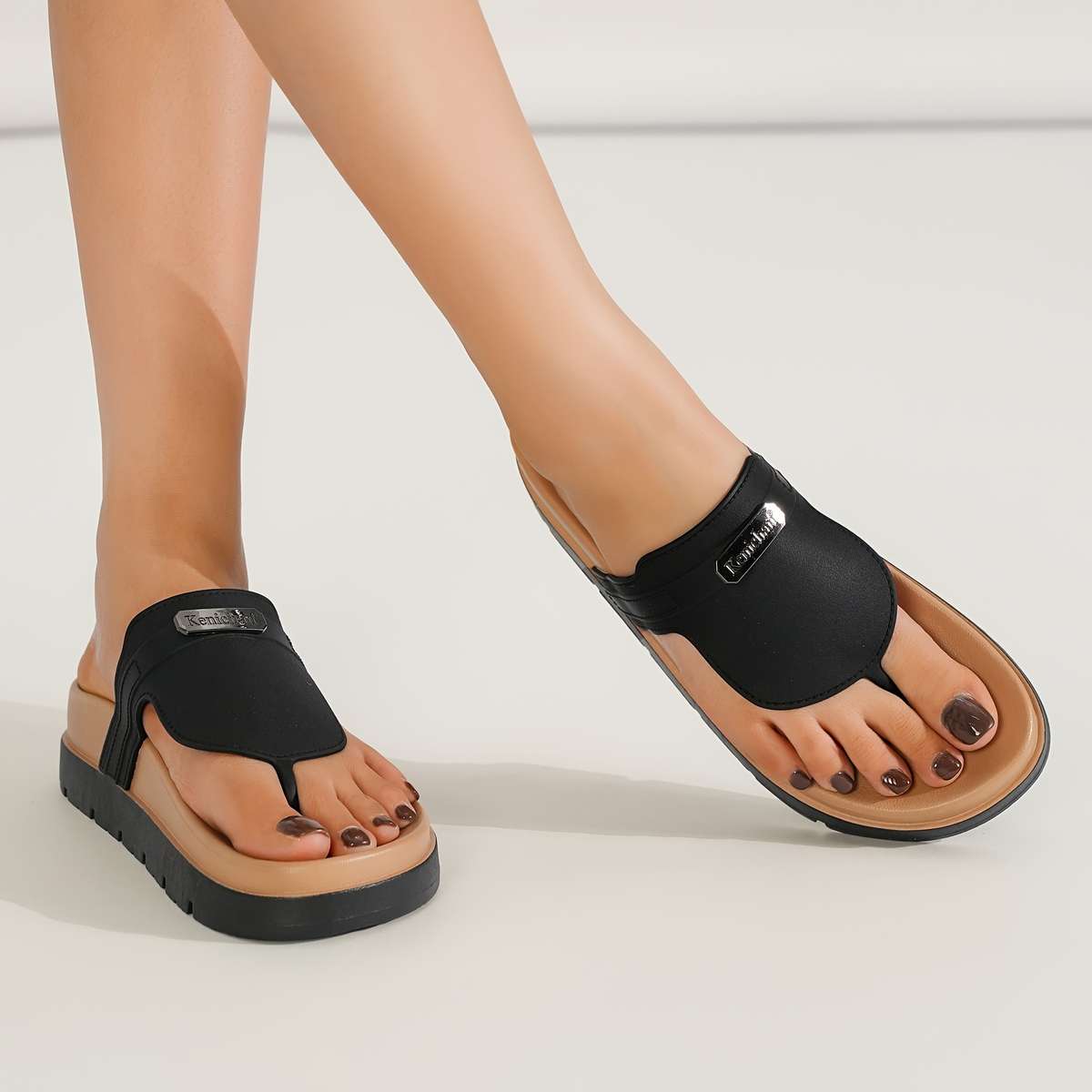 Ladies Summer Flip Flops Orange Uk 7