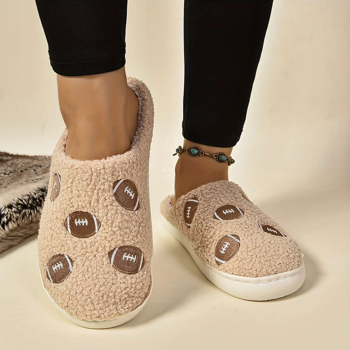 Cotton Slippers Color Grey Sizeuk 7.5-8