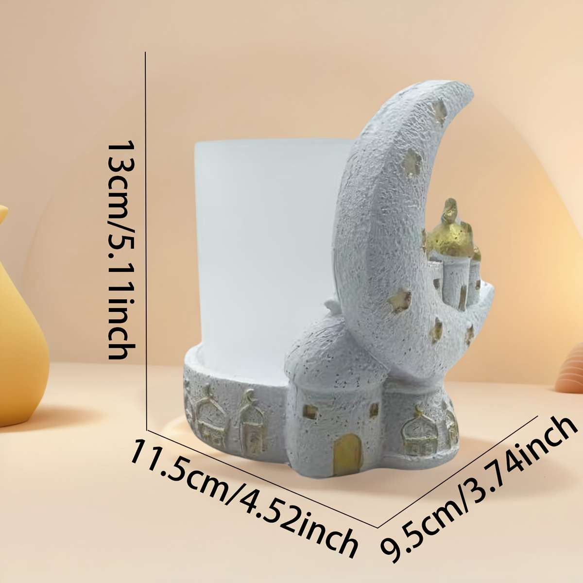 Flowerpotsize 11 5Cmx9 5Cmx13Cmcolor White Add Golden