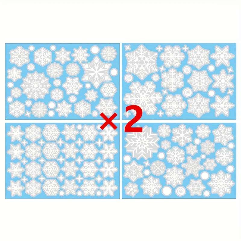 Window Stickers Model 8 Sheets2 Sets Snowflakes