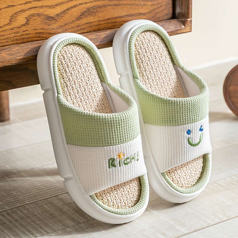 Men Slippers Summer Style Emerald Green Size Uk 4.5 To 5
