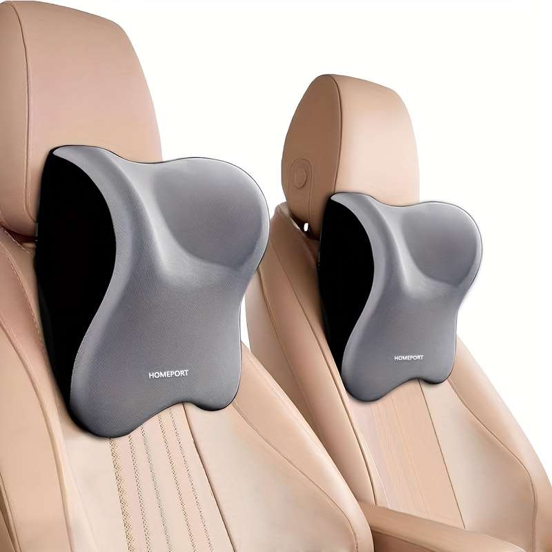 Car Seat Cushion Light Gray 2Pcs