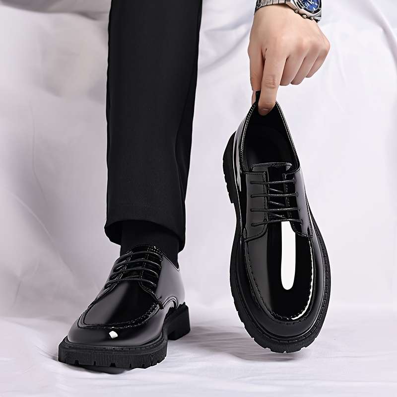 Mens Leather Shoes Color Black Sizeuk 8