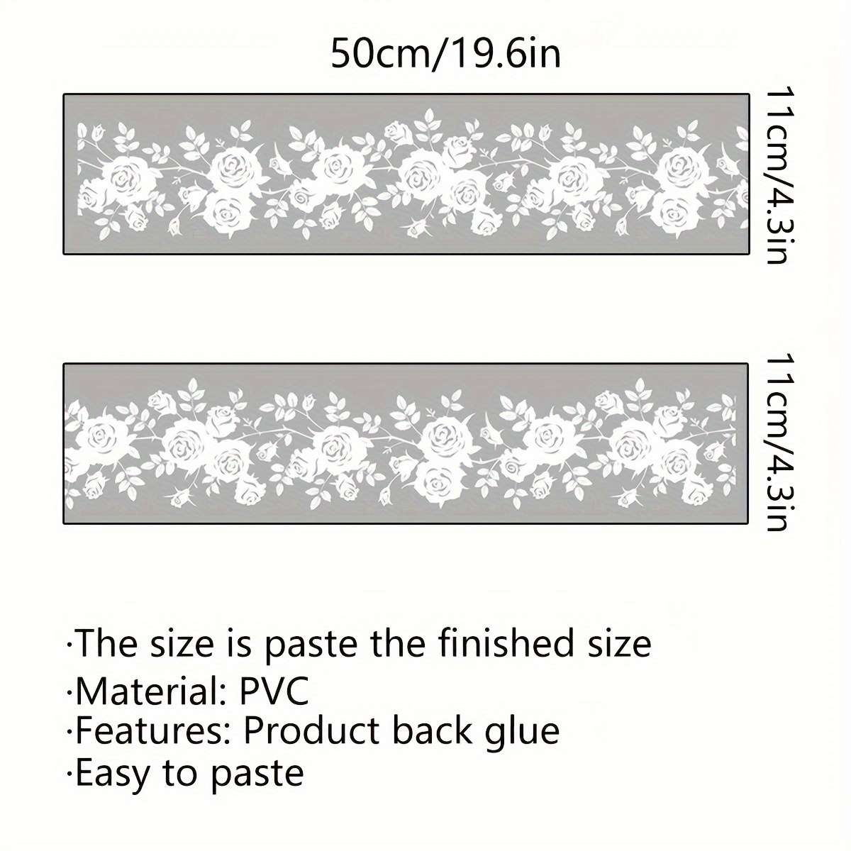 Window Stickers Size 11*50Cm*2Pcs
