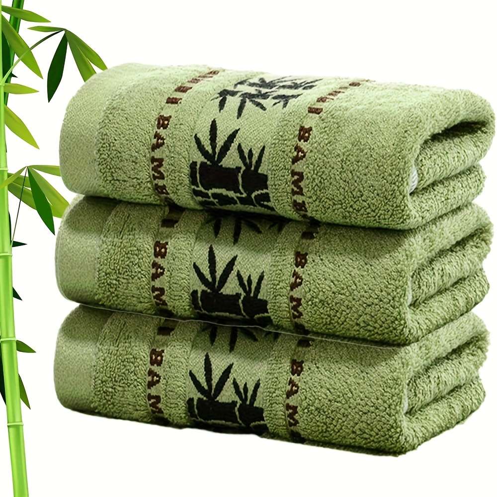 Towel Color 3Pcs Mixed Color Bamboo Fiber Towels