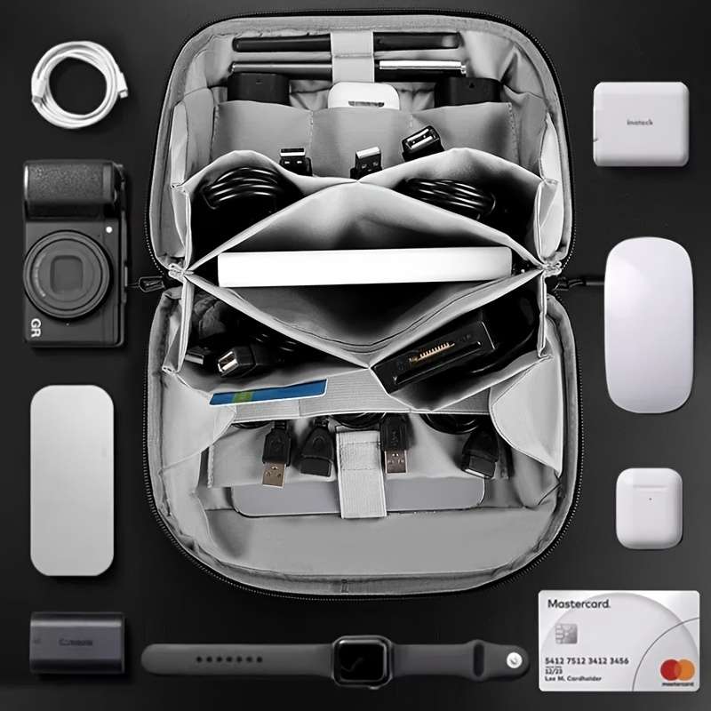 Multi-Compartment Travel Organizer Bag Grey