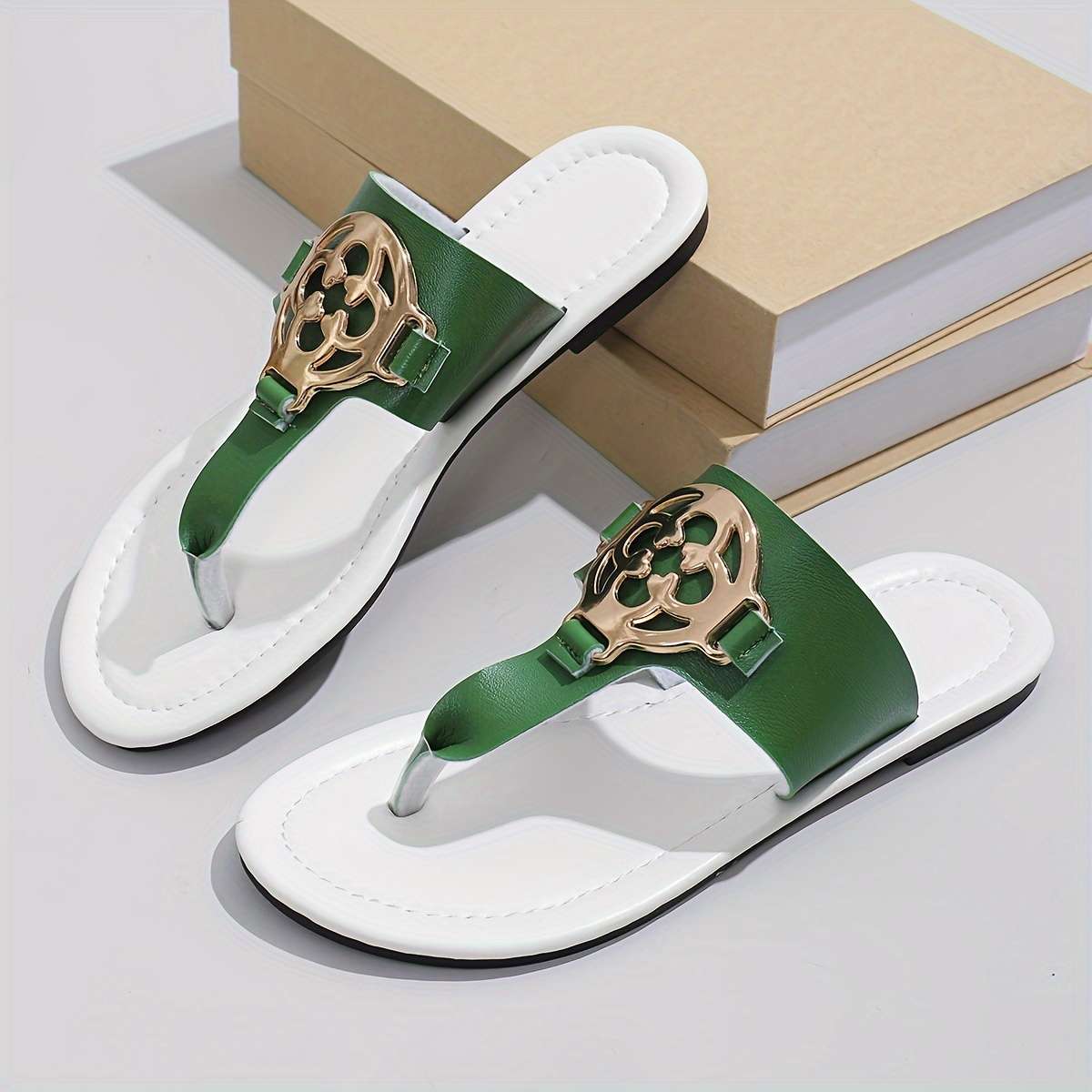 Ladies Summer Flip Flops White Uk 4