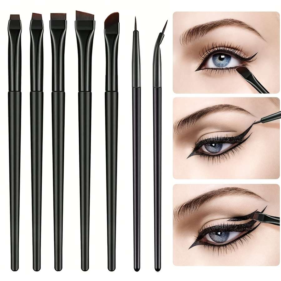 Makeup Brush Set Color 7Pcs All Black