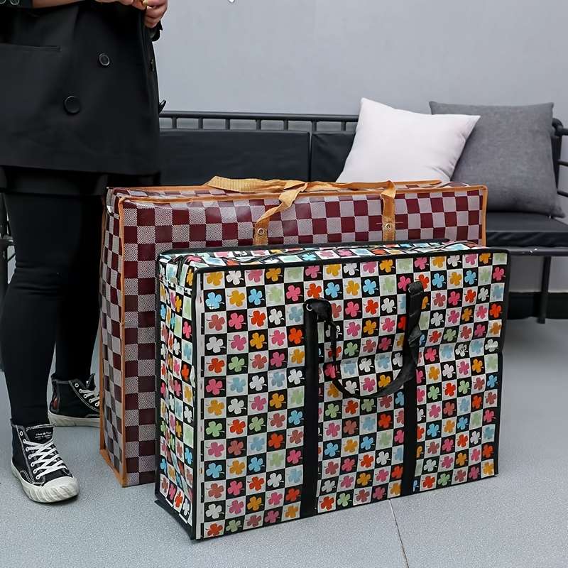 Elite One Extra Large Foldable Moving Bag Dustproof Quilt Storage Reinforced Han