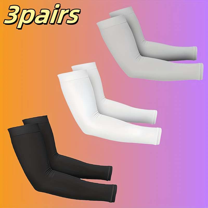 Sunscreen Sleeves Color 1 Pair Black 1 Pair White 1 Pair Gray