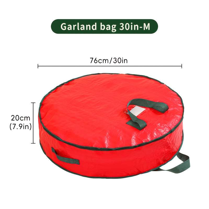 Premium Christmas Garland Storage Holiday Decorative Zipper Mobile Handbag For