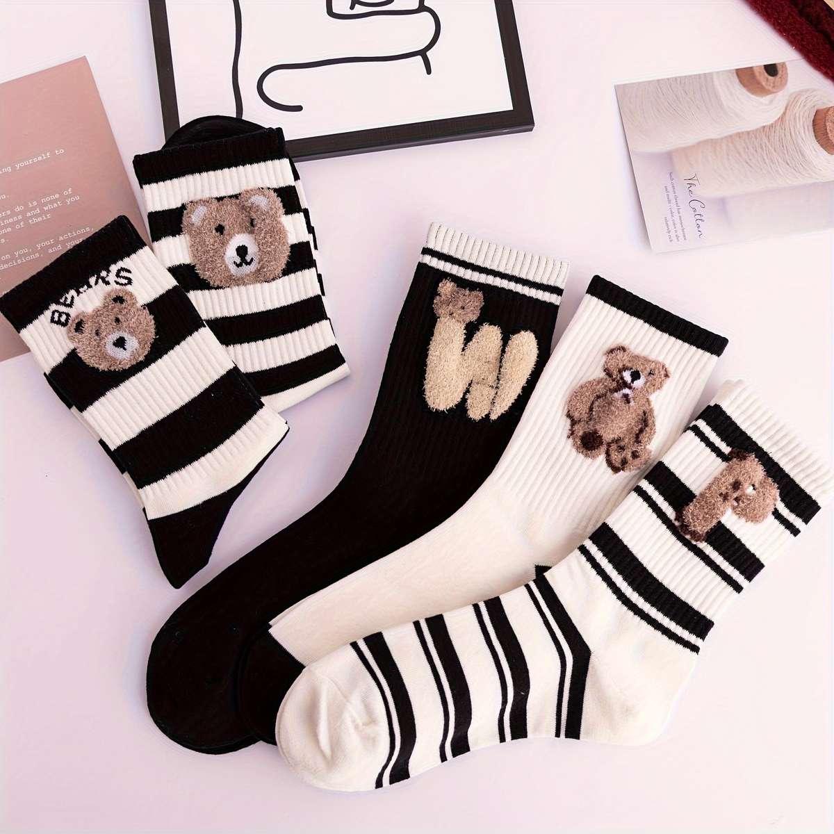 Women S Socks Color Mixed Color 5 Pairs Size Onesize