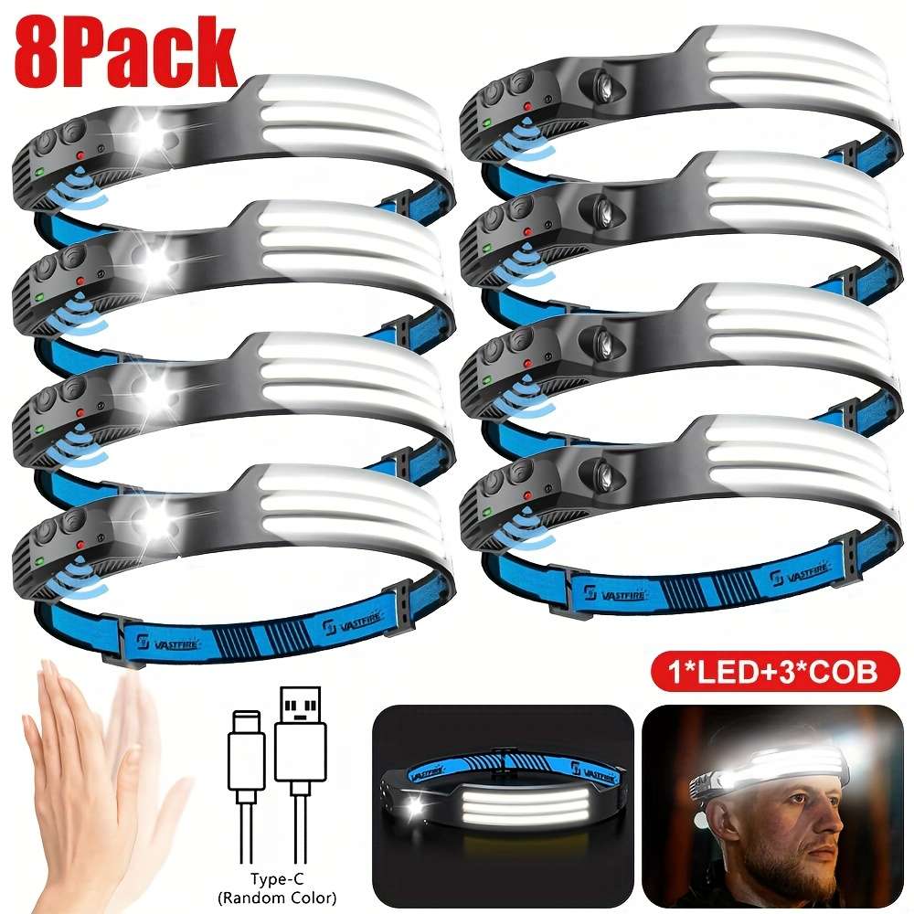 Headlamp Model 1*Led 3*Cob Quantity6Pcs