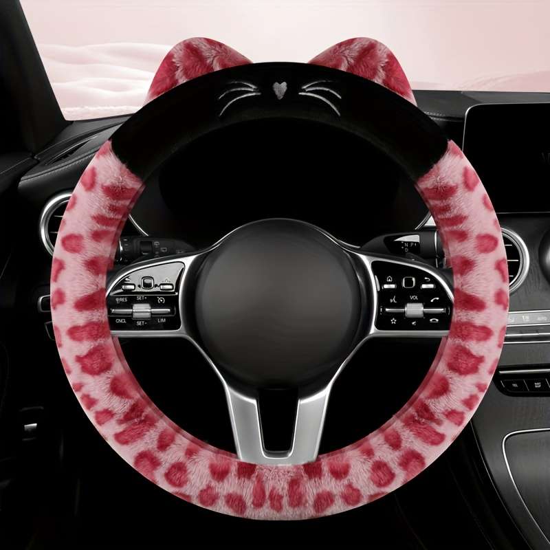 Car Steering Wheel Cover Black Model D Type