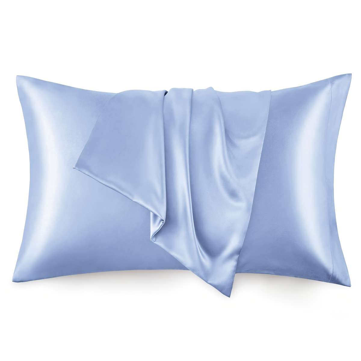 Satin Pillowcase Color Light Blue Size40Cm*80Cm