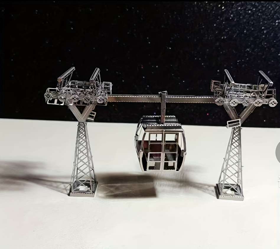 3D Building Model Puzzle Set Items Cable Car