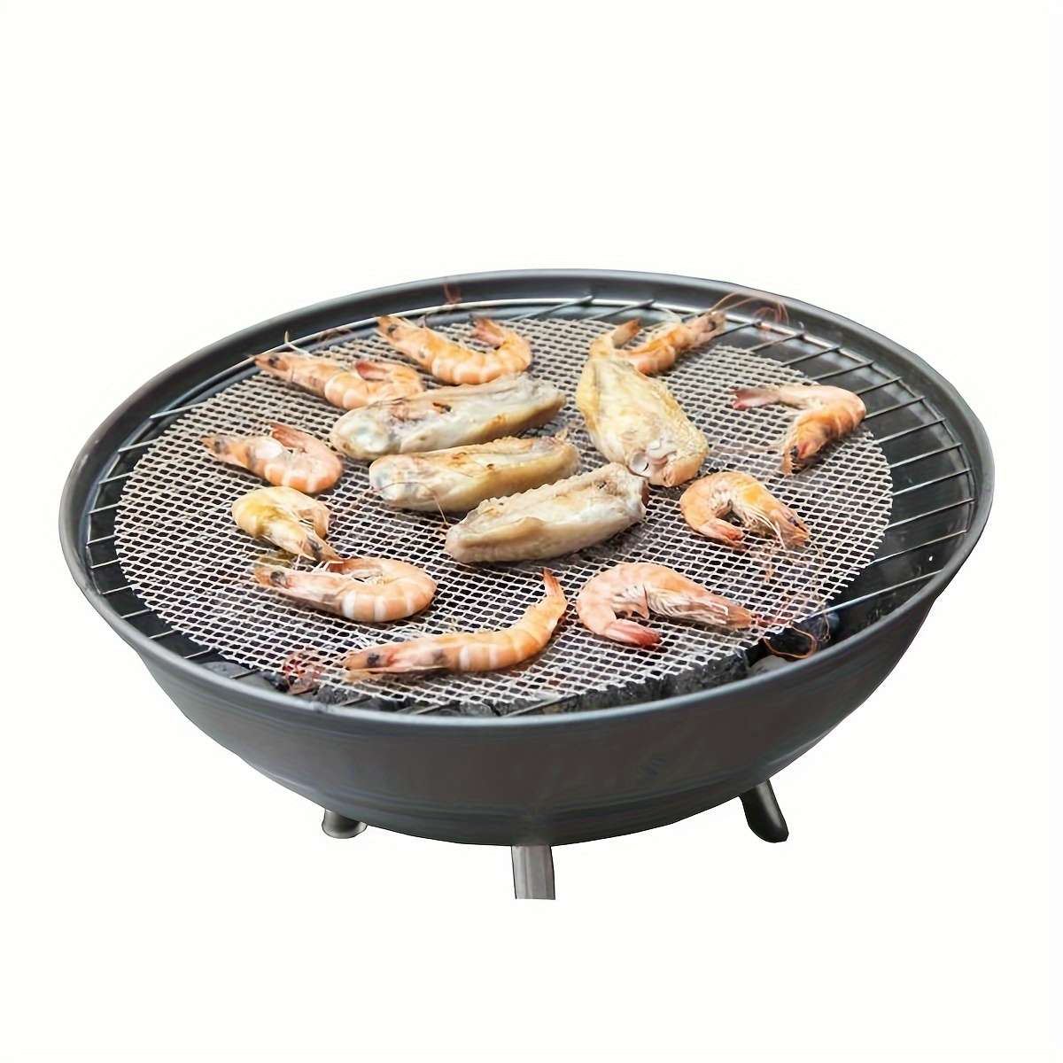 Grilling Net Size 2Pcs Brown 40Cm Round