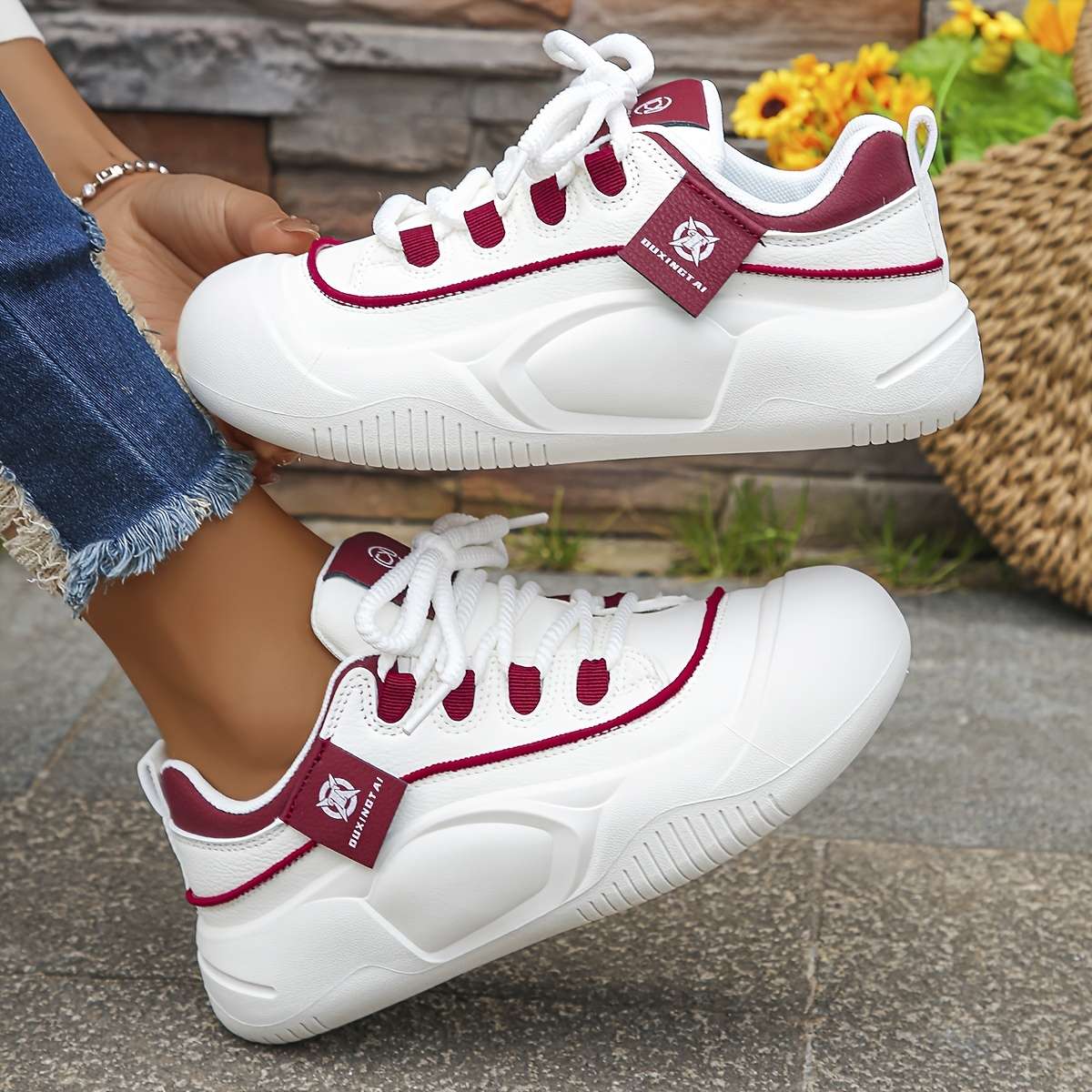 Women S Sneakers Color Red Sizeuk 5