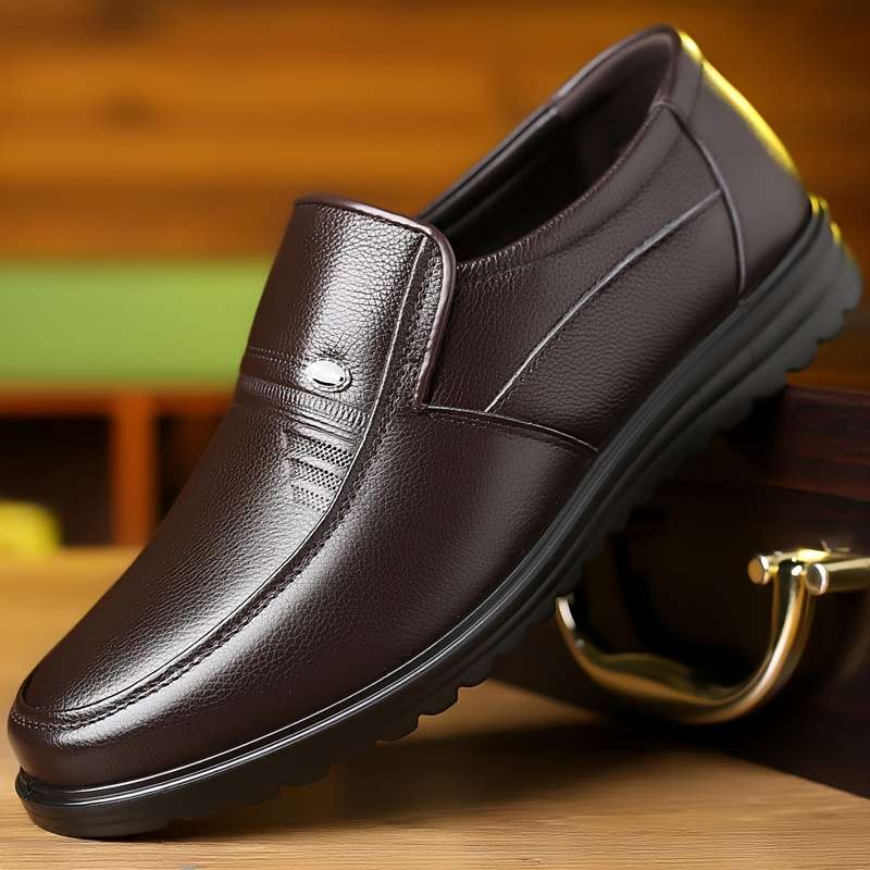 Mens Leather Shoes Color Black Sizeuk 7.5