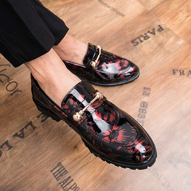 Mens Leather Shoes Color Red Sizeuk 8