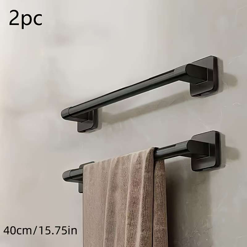 Bathroom Storage Rack Color 2Pc Black Towel Rack 19.69 Inc