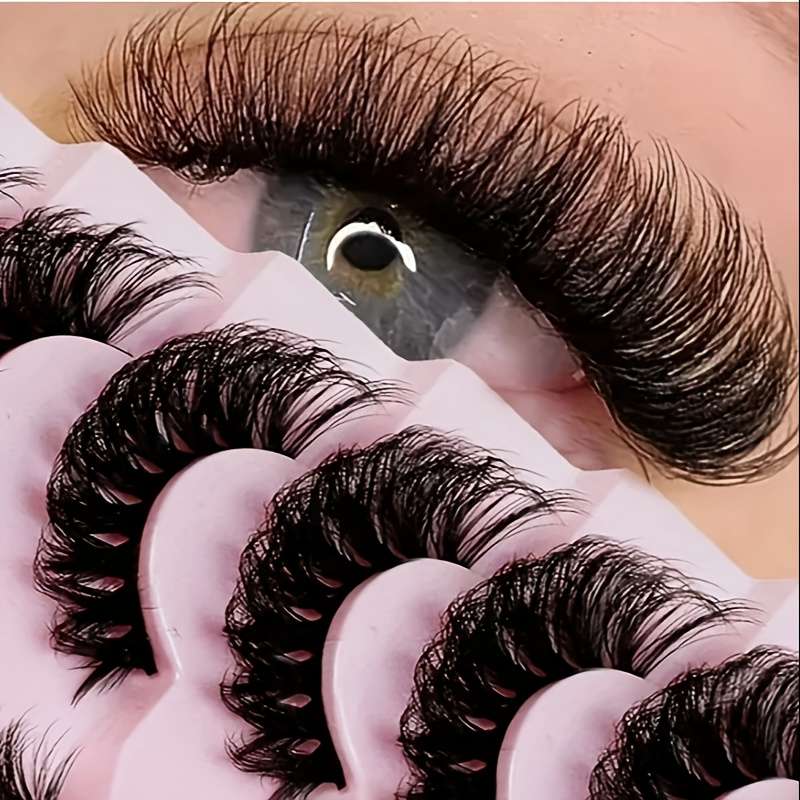 5 Pairs Natural Volume Cluster Lashes Quantity Elht 5d X8