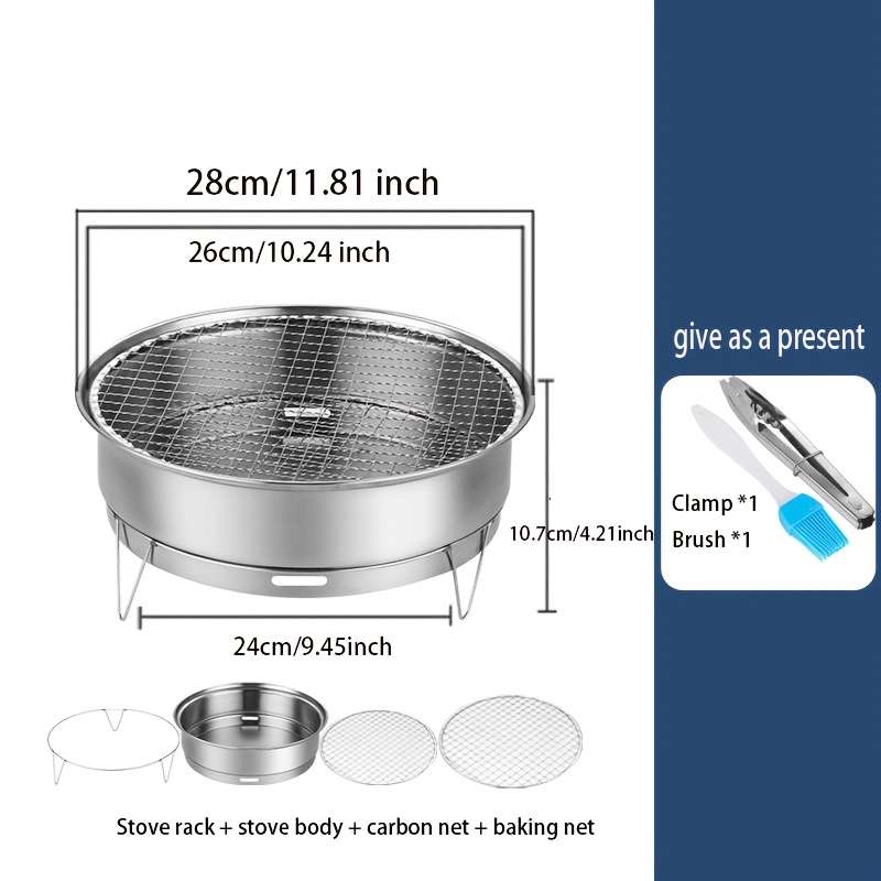 Foldable Campfire Stove Tea Brewing Outdoor Courtyard Fire Pit Portable
