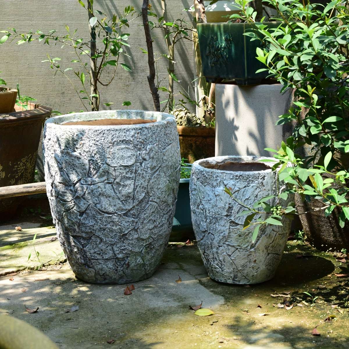 Flowerpot Size 15.7 Inch Large Granite