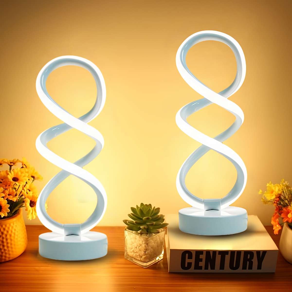 Desk Lamp Color White Quantity2Pcs