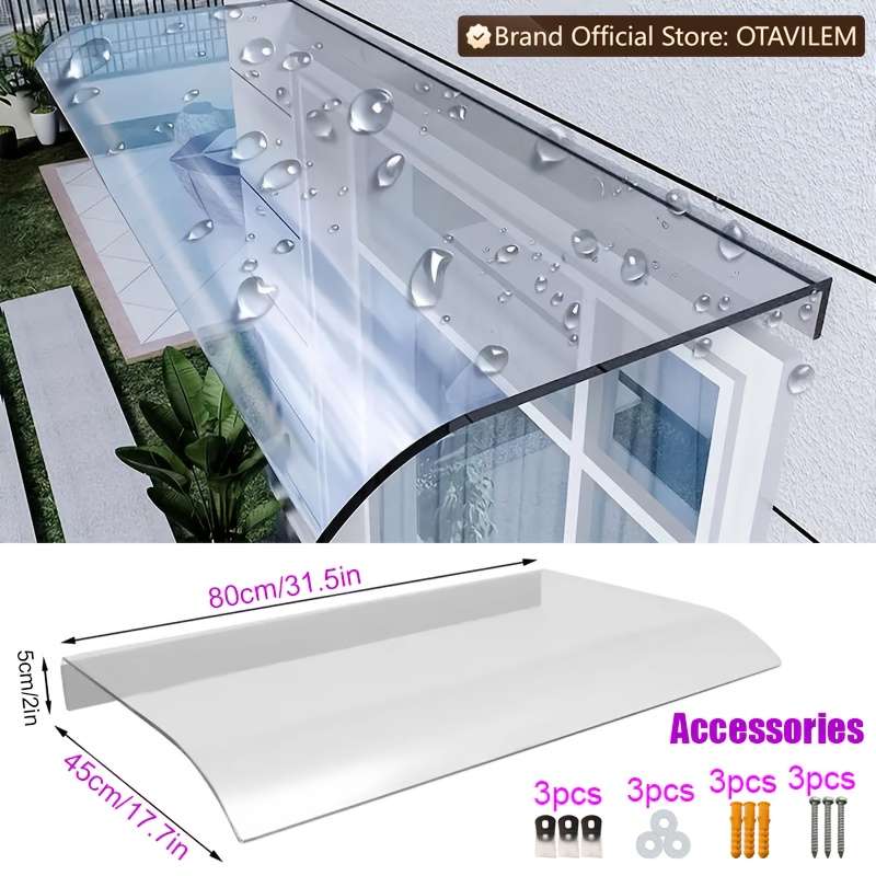Shade Awning Size Length: 60Cm23.6In Itemsextended Length Width: 45Cm17.7In