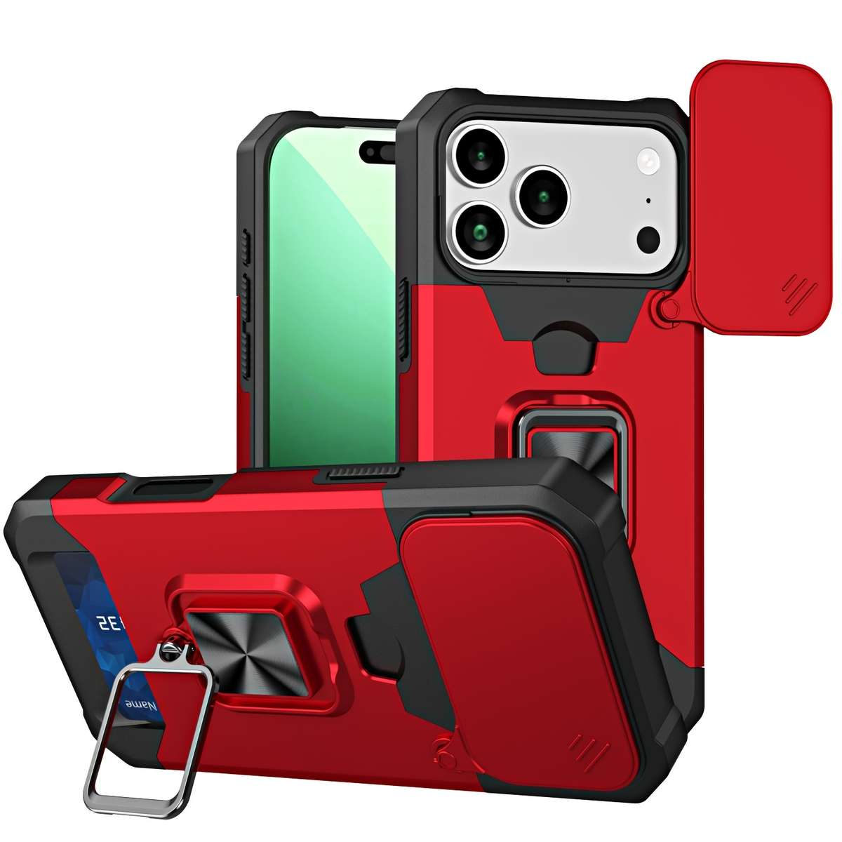 Phone Case Red Compatible Model Iphone 17 Pro
