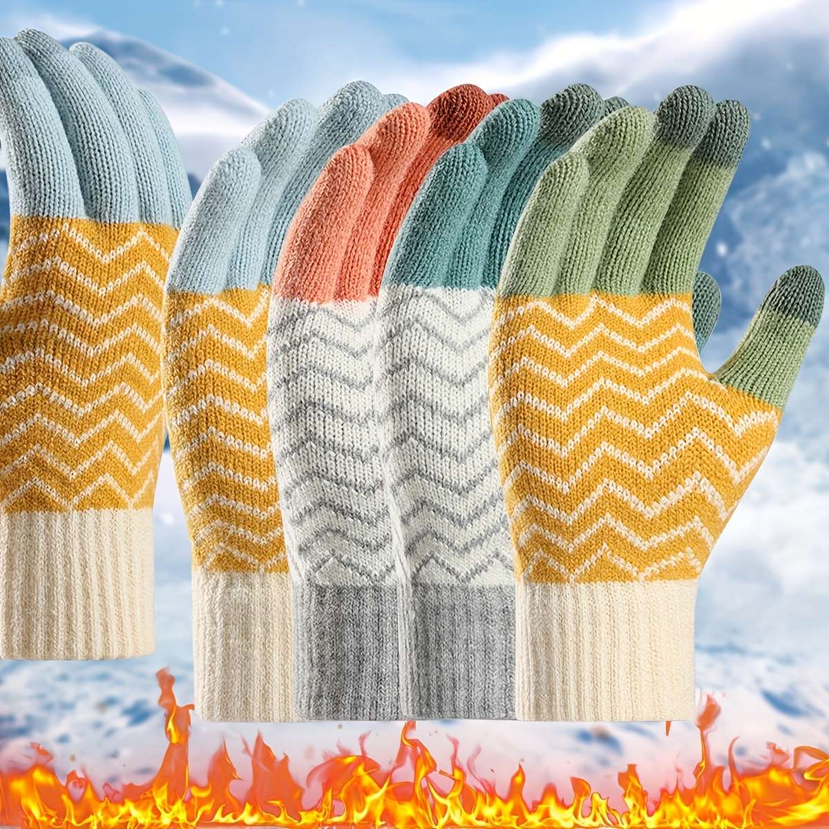 Gloves Color Gray Green