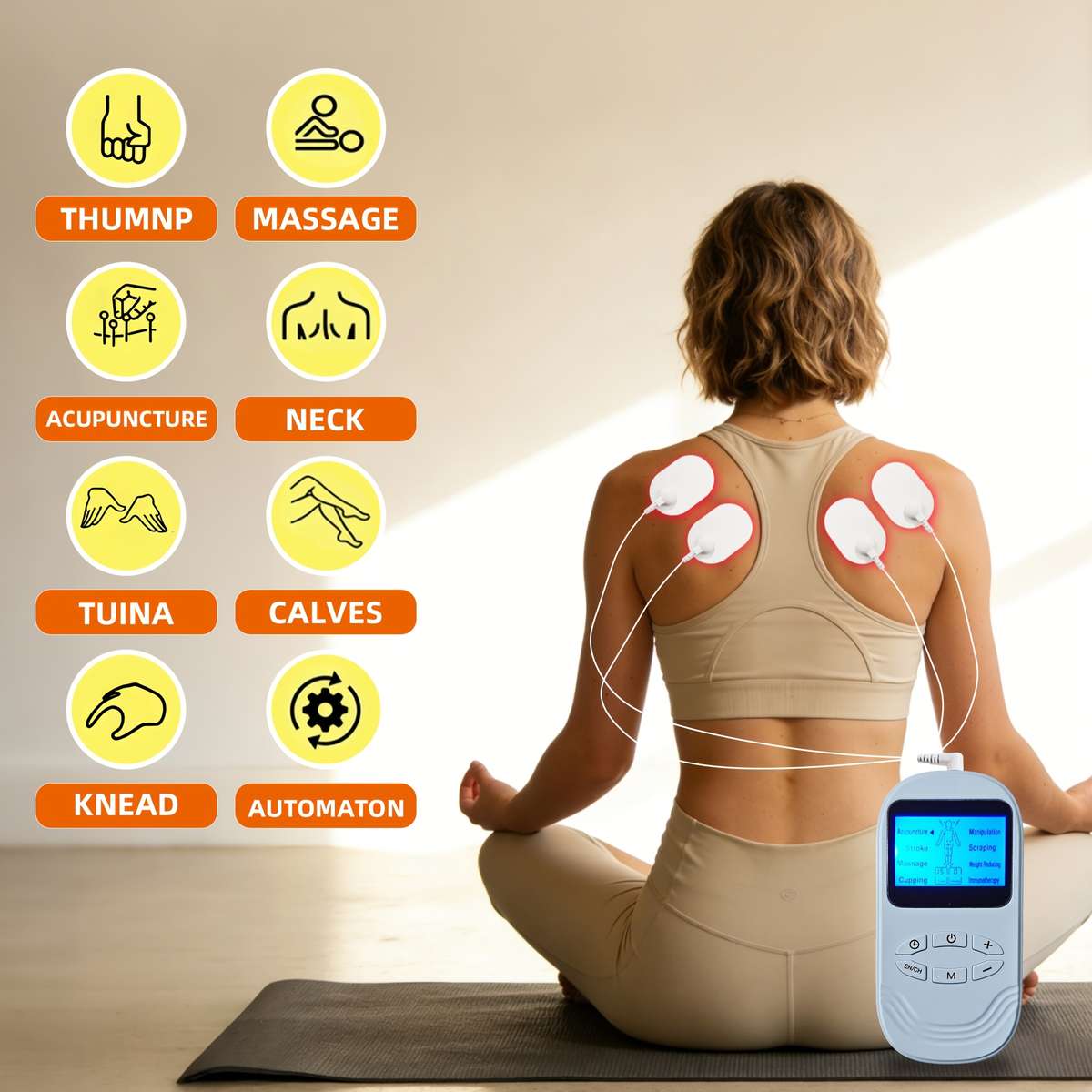 Multifunctional Meridian Massager Modes 15 Levels Timer