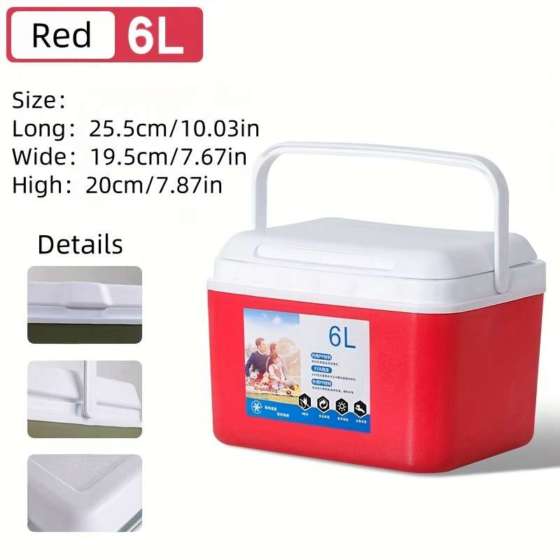 Refrigerator Color Red Capacity6 Liters   Ice Packs 5Pcs   Ice Plate